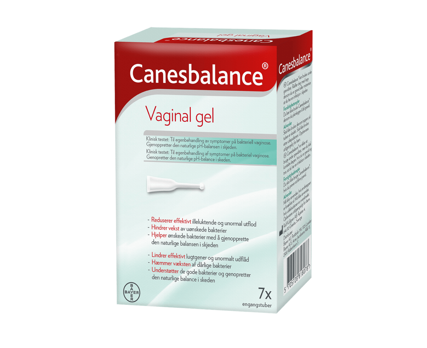 Canesbalance vaginal gel til egenbehandling af symptomer på bakteriel vaginose