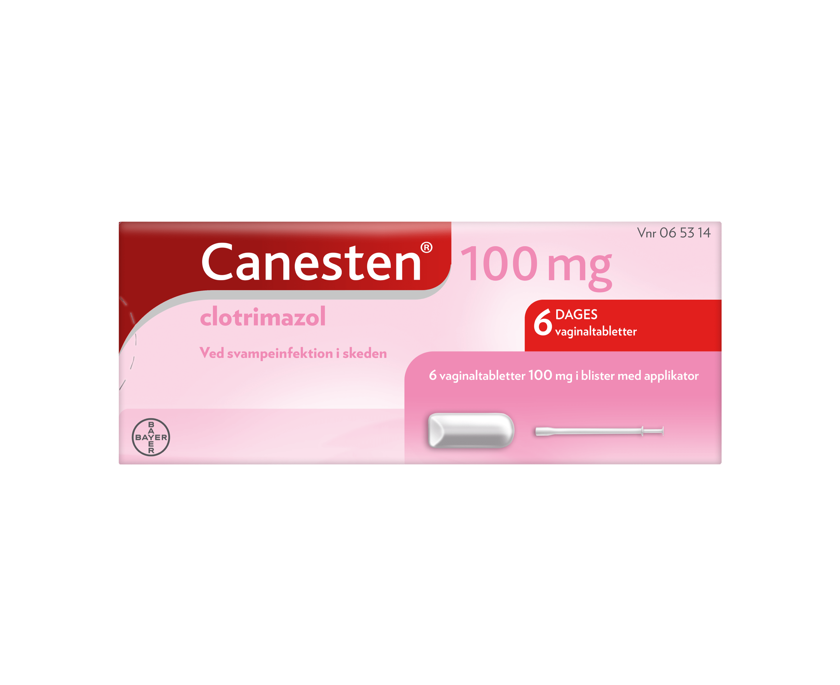 Canesten® 100 mg vaginaltabletter og applikator