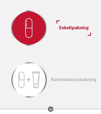 Canesten® ikon med enkeltpakning med tablet og Canesten® ikon med kombinationspakning med tablet og creme