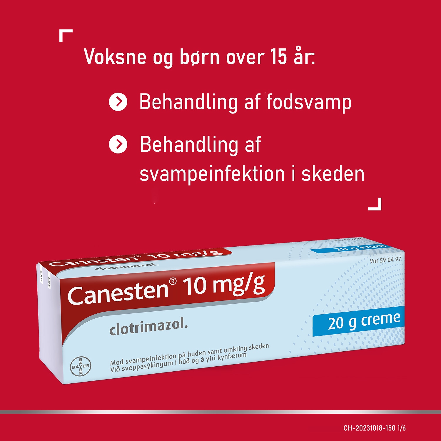 Canesten 20 g Athletes Foot & Vag