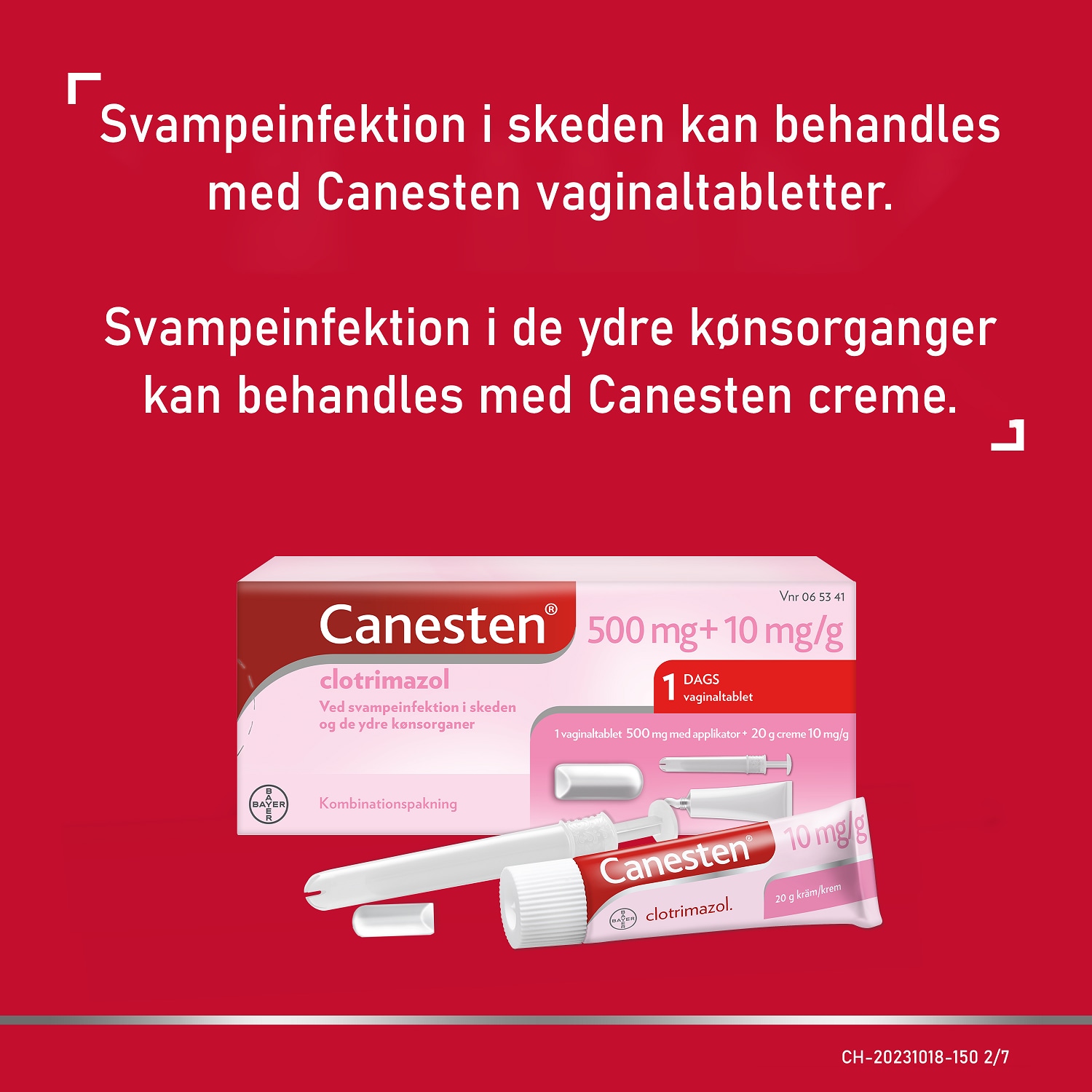 Canesten 500 mg 1 Day Combi Vag Tab 3